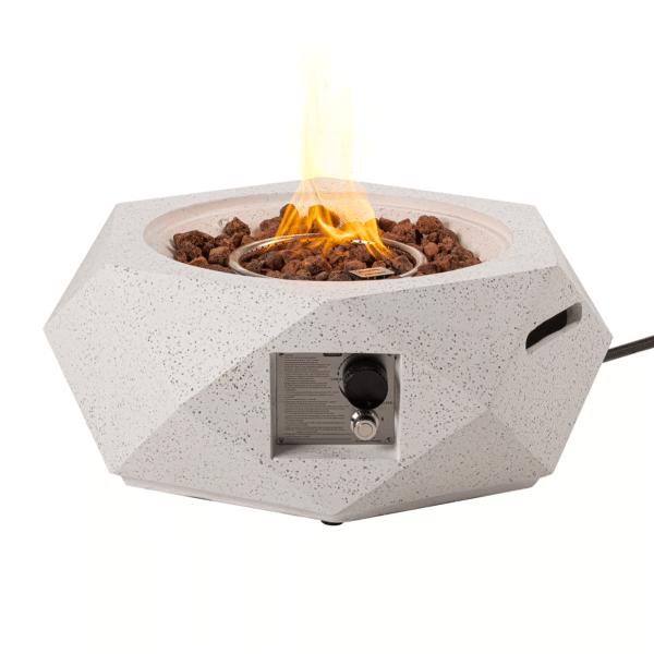 Rocky hexagon propane patio fire pit